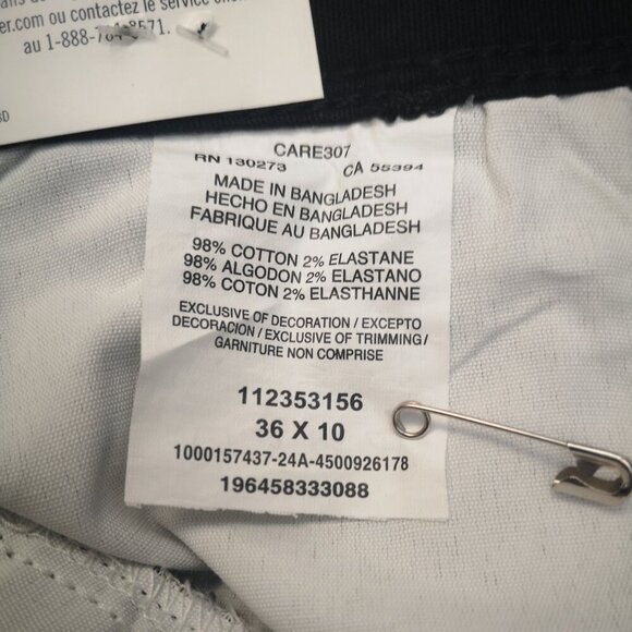 NWT Wrangler 5 Star Premium Epic Soft Men's Size 36/10 Plain Black Cargo Shorts - Picture 9 of 12